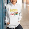 Books Are My Love Language Stack Graphic Youth Hoodie
