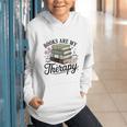 Books Are My Therapy Bookworm Reading Graphic Youth Hoodie Books Are My Therapy Bookworm Reading Graphic Youth Hoodie