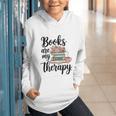 Books Are My Therapy Coffee Books Flowers Bookish Book Lover Graphic Youth Hoodie Books Are My Therapy Coffee Books Flowers Bookish Book Lover Graphic Youth Hoodie