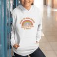 Born To Read Books Forced To Emails Vintage Retro Rainbow Graphic Youth Hoodie
