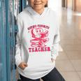 Cupid's Favorite Teacher Valentines Day Heart Book Lover Graphic Youth Hoodie