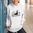 Cute Cat Flower Garden Book Kitty Reading Floral Men Women Girls Kids Graphic Youth Hoodie