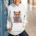 Cute Fox Read More Be Kind Stay Weird Reader Geek Book Lover Graphic Youth Hoodie