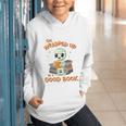 Cute Halloween Teacher Librarian Mummy Reading Books Graphic Youth Hoodie