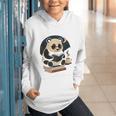 Cute Panda Reading Book Under Moon Bookworm Coffee Lover Graphic Youth Hoodie