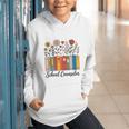 Cute Wildflower Book School Counseling Life School Counselor Graphic Youth Hoodie