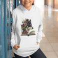 Dog Book Flower Graphic Youth Hoodie Dog Book Flower Graphic Youth Hoodie