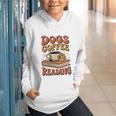 Dogs Coffee Reading Book Lover Graphic Youth Hoodie Dogs Coffee Reading Book Lover Graphic Youth Hoodie