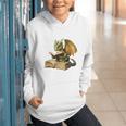 Dragon Bookworm Reading Book Graphic Graphic Youth Hoodie