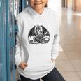 Dragon Reading Book Bookworm Books Dragon Learning Graphic Youth Hoodie