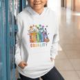 Equal Rights Book Flower Equality Peace Love Kindness Book Graphic Youth Hoodie Equal Rights Book Flower Equality Peace Love Kindness Book Graphic Youth Hoodie
