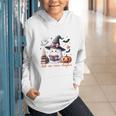 Ghost Reading Book Coquette Bow Halloween Girl Toddler Kid Premium Graphic Youth Hoodie