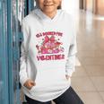 Groovy All Booked For Valentines Books Pink Coquette Bow Graphic Youth Hoodie