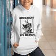 Life Is Short Buy The Book Skeleton Book Lover Reading Graphic Youth Hoodie Life Is Short Buy The Book Skeleton Book Lover Reading Graphic Youth Hoodie