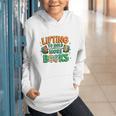 Lifting To Hold More Books Weightlifting Workout Gym Lover Graphic Youth Hoodie