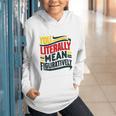 You Literally Mean Figuratively Grammar Teacher Book Writers Graphic Youth Hoodie