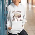 Love Books And Coffee Books Reading Coffee Drinking Graphic Youth Hoodie Love Books And Coffee Books Reading Coffee Drinking Graphic Youth Hoodie