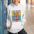Love Reading And Giraffes Cute Giraffe Reading Book Lovers Graphic Youth Hoodie