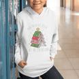 Oh What Fun It Is To Read Book Christmas Tree Premium Tri-Blend Graphic Youth Hoodie