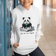 Panda Reading Chapter Books Graphic Youth Hoodie