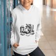 Raccoon Reading A Book Vintage Trash Reader Graphic Youth Hoodie