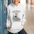 Read Books Be Kind Stay Weird Skeleton Reading Book Lover Graphic Youth Hoodie