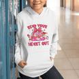 Read Your Heart Out Teacher Valentine Reading Book Lover Graphic Youth Hoodie