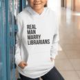 Real Men Marry Librarians – Book Lover Husband Graphic Youth Hoodie