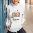 Retired 2025 A New Chapter Begins Retirement Teacher Book Graphic Youth Hoodie Retired 2025 A New Chapter Begins Retirement Teacher Book Graphic Youth Hoodie