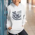 Schnauzer Hammock Reading Book Schnauzer Glasses Graphic Youth Hoodie