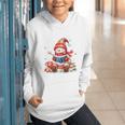 Snowman Reading Books Lovers Christmas Librarian Bookworm Graphic Youth Hoodie