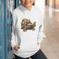 Sulcata Tortoise Reading A Book Graphic Youth Hoodie