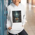 Vintage Ghost Book Reading Camping Gothic Halloween Teachers Graphic Youth Hoodie