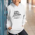 Vintage Retro Coffee Books & Cat Naps Graphic Youth Hoodie Vintage Retro Coffee Books & Cat Naps Graphic Youth Hoodie