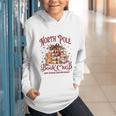 Vintage Retro North Pole Book Club Hot Cocoa Graphic Youth Hoodie