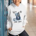 We'Re All Mad Here Cheshire Cat Alice Wonderland Book Kids Graphic Youth Hoodie