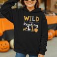 Animal Print Read A Book Character Kids Wild About Reading Graphic Youth Hoodie