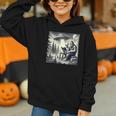 Bigfoot With Alien Reading A Book Bigfoot And UFO Graphic Youth Hoodie Bigfoot With Alien Reading A Book Bigfoot And UFO Graphic Youth Hoodie