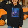 Book Library Bookshelf Armchair Window Pattern Print Graphic Youth Hoodie