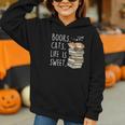 Book Lovers Books Cats Life Is Sweet Cat Lovers Graphic Youth Hoodie Book Lovers Books Cats Life Is Sweet Cat Lovers Graphic Youth Hoodie