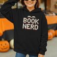 Book Nerd Retro Pixel Reading Librarian Aesthetic Graphic Youth Hoodie