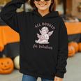 All Booked For Valentines Cute Cherub Vintage Book Lover Graphic Youth Hoodie