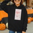 Books Flowers Art Flower Stack Pastel Feminine Graphic Youth Hoodie