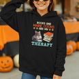 BOOKS AND MAINE COONS ARE MY THERAPY Main Coon Graphic Youth Hoodie BOOKS AND MAINE COONS ARE MY THERAPY Main Coon Graphic Youth Hoodie