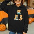 Cats Reading Book Lover Reading Bookworm Reader Graphic Youth Hoodie