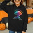 Color Our World Summer Reading 2025 Tree Book Lover Camping Graphic Youth Hoodie