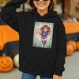 The Crimson Crescent 90s Retro Comic Book Superheroine Art Graphic Youth Hoodie The Crimson Crescent 90s Retro Comic Book Superheroine Art Graphic Youth Hoodie