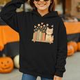 Cute Kawaii Cat Books Flowers Graphic Youth Hoodie