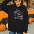 Easily Distracted By Knitting Books And Yarn Quote Reader Graphic Youth Hoodie Easily Distracted By Knitting Books And Yarn Quote Reader Graphic Youth Hoodie