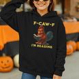 F-CAW-F I'm Reading Chicken Book Lover Introvert Meme Graphic Youth Hoodie